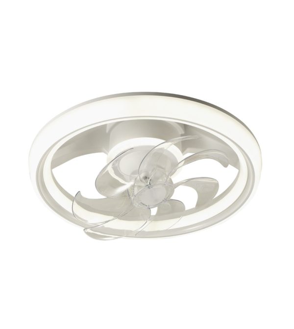 Ventilador Plafón BAKU Blanco/Blanco Haya Led 68W  DC 50cm CCT